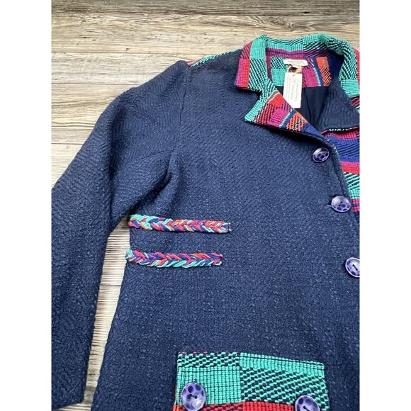 Orientique Naturally Australian Cotton Womens 1X Blazer Jacket Art To Wear Boho - Picture 3 of 15